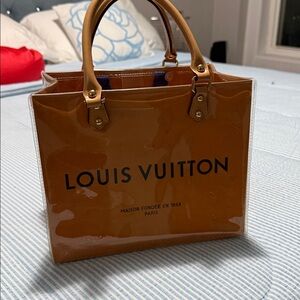 Glossy Orange Tote (long strap not included)